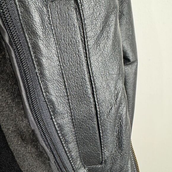 Black Leather Jacket with USA Design - Picture 9 of 13